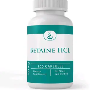 Always Pure Betaine HCL Capsules - 100 Count, No Additives or Fillers, Lab Verified - Edible, Healthcare Supplement Fitness Natural
