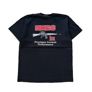 Vintage 1990’s HKG3 heckler & Koch precision German performance fire arm riffle tee Menswear Shortsleeve