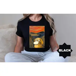 Vintage Screaming Psyduck Shirt | The Scream Art,Psyduck for women tee