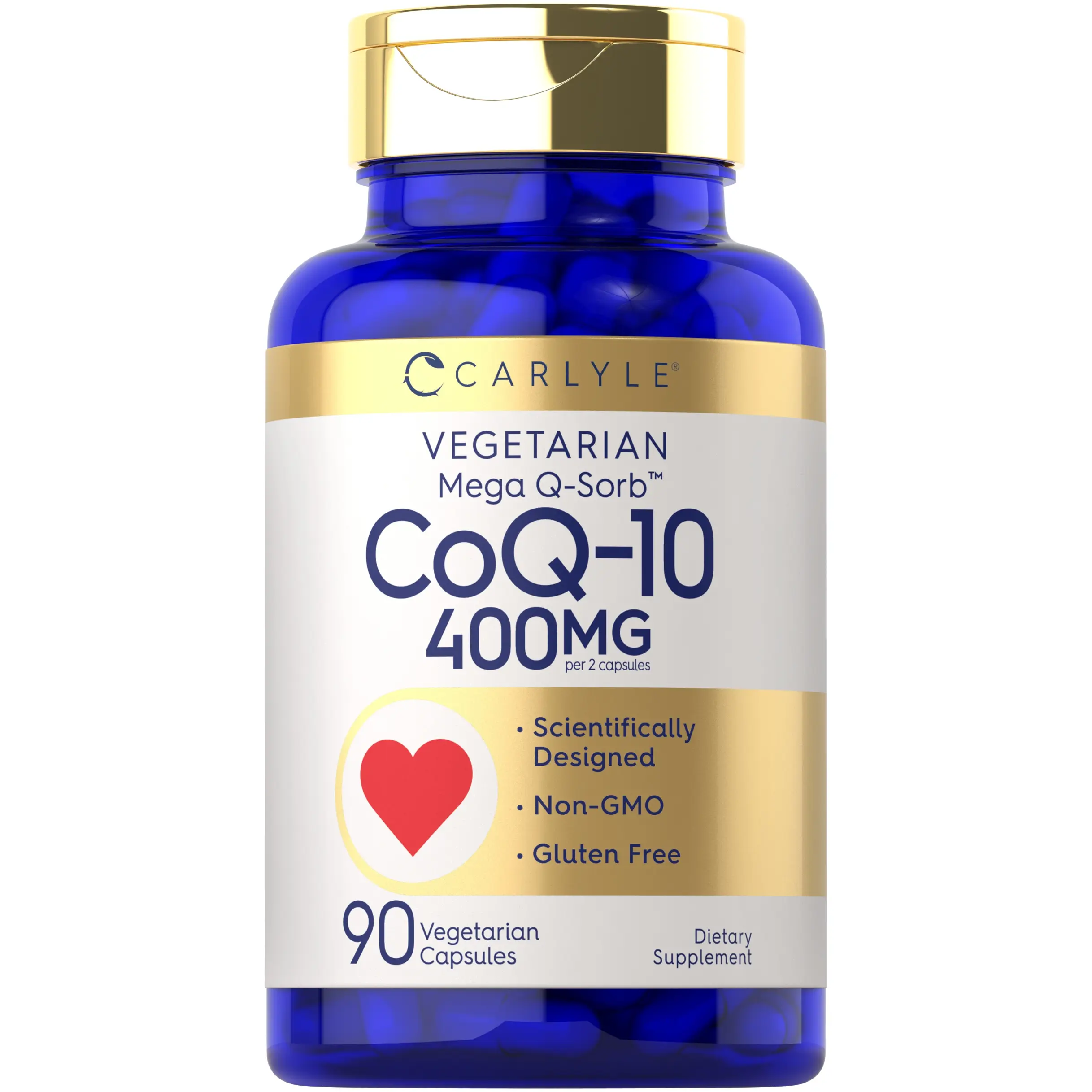 Carlyle CoQ10 400mg | 90 Count | Vegetarian, Non-GMO and Gluten Free Supplement