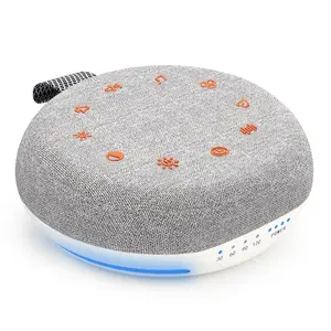 White Noise Machine,Portable Sound Machine with 40 Soothing Sounds, USB Rechargeable & Night Light