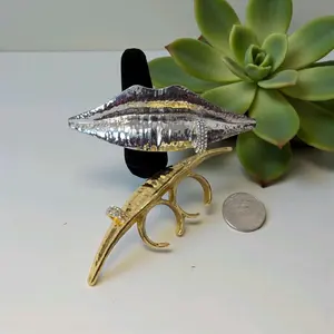 Lip 2 Finger Adjustable Ring NO RETURNS