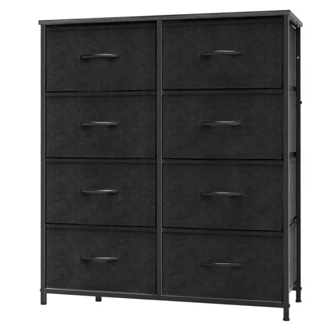 edx 8 Drawer Fabric Dresser for Bedroom, Chest of Drawer Organizer Storage Cabinet for Closet, Entryway