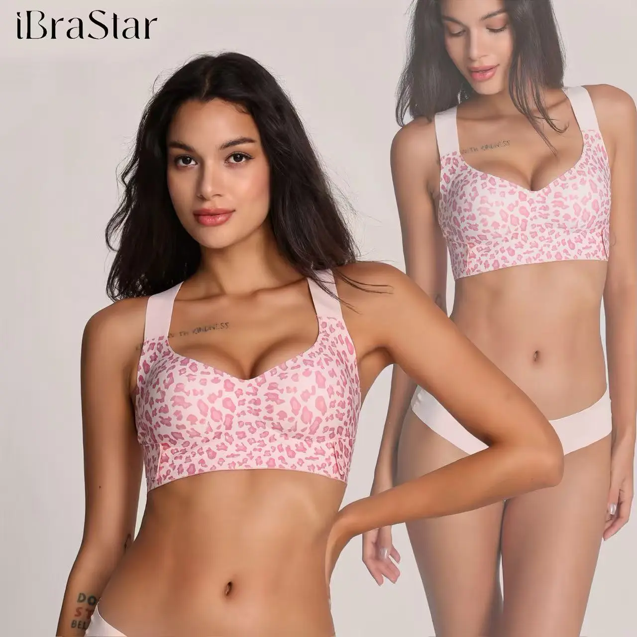 iBraStar Women’s X-Back Posture Support Bra, Wireless Crisscross Back Design with Enhanced Back Support & Shaping, Soft Breathable Molded Cups for Everyday Wear, Yoga & Workouts Womenswear