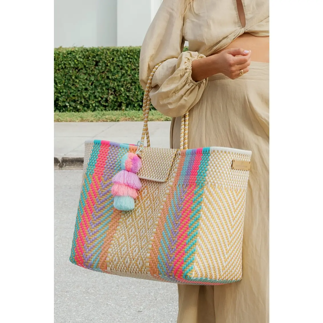 Golden Rainbow Citron Tote