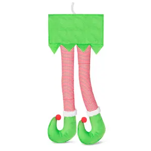Carbella Trunk Elf Legs Christmas Car Decoration, Stuffed Elf Legs for Car Holiday Striped Xmas Elf Feet Car Accessories for Winter Outdoor/Indoor Cars Theme Ornaments