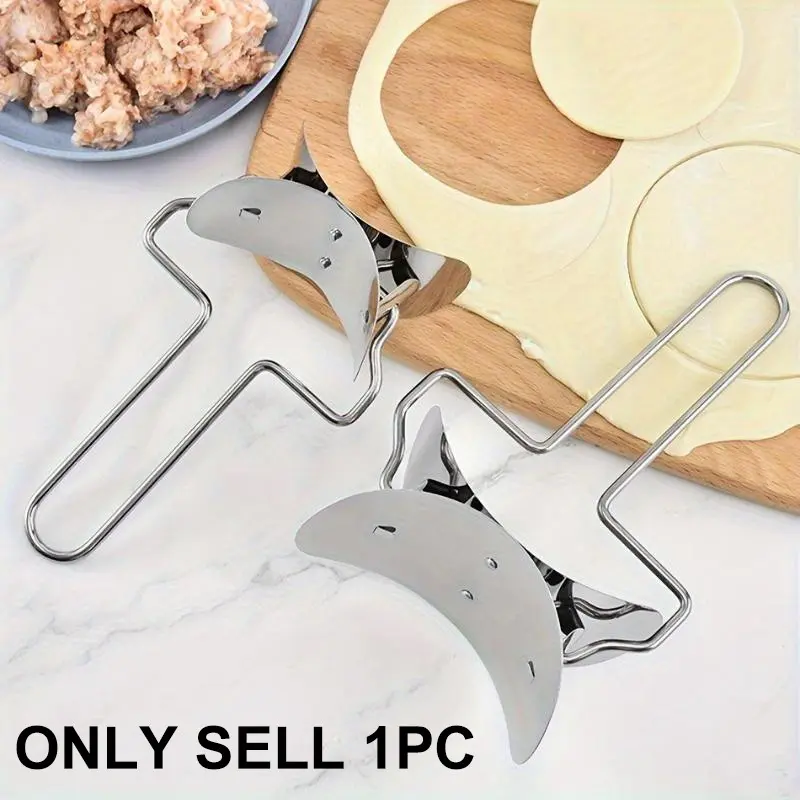 1Pc, Large Stainless Steel Rolling Cutter for Dumplings, Biscuits, and More - Perfect for Baking and Pastry - Easy To Use and Durable Kitchenware Kitchen Utensils