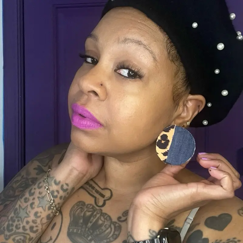 Handmade Leopard and Denim Fabric Earrings with Unique Design for Everyday Wear