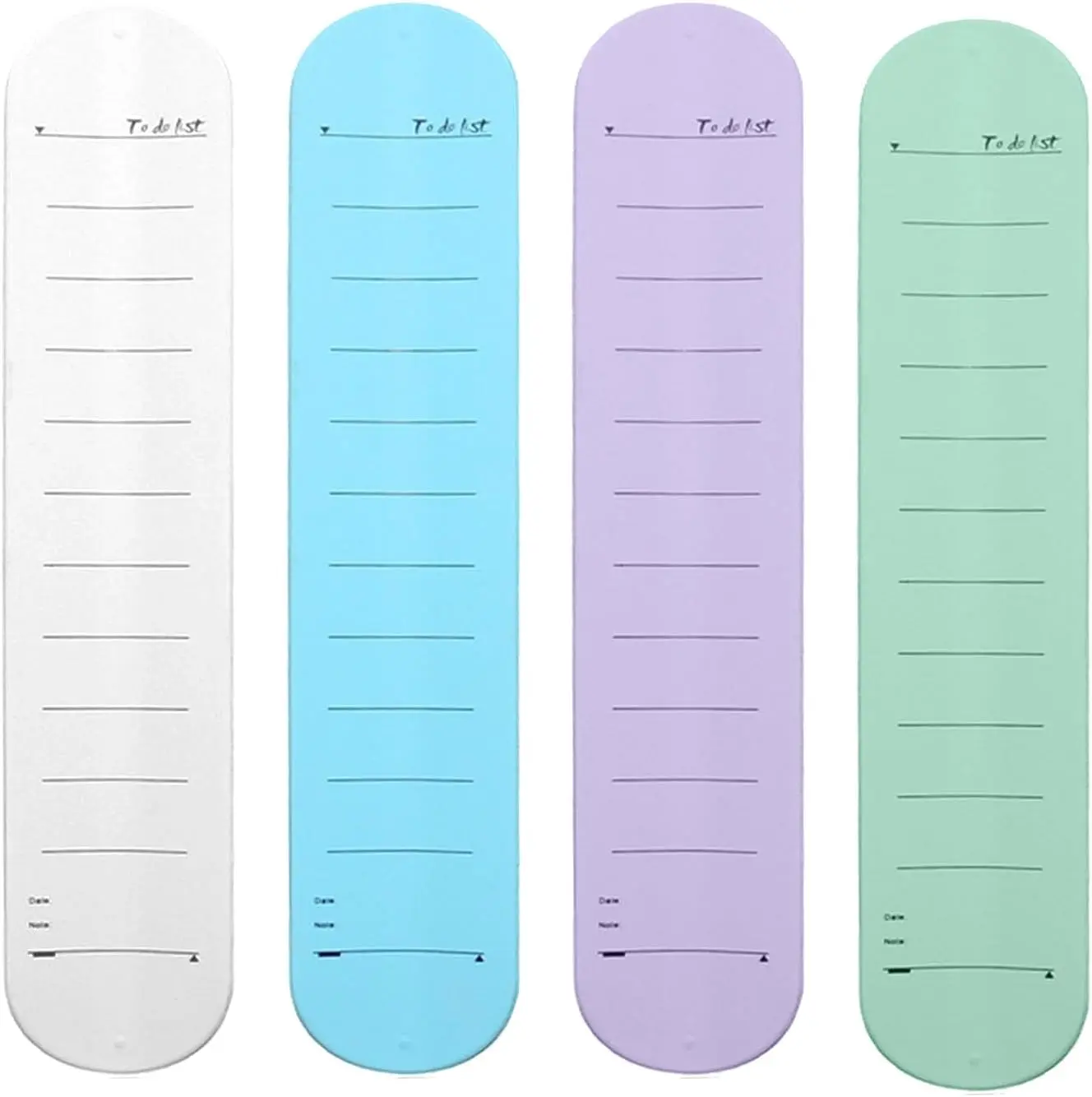 Wrist Notepad 4-Pack, Silicone Memo Wristbands, Reusable Reminder Bracelet Erasable Write-On Band, Waterproof Notepad Wristbands for Daily Tasks Lists