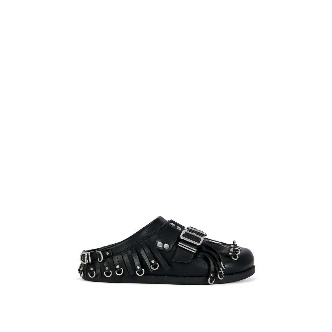 IRVING-BLACK STUDDED FLAT CLOG