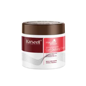 Karseell Curl Defining Cream for Wavy, Curly and Coily Hair, Leave-In Styling Cream to Help Control Frizz, Define Soft Curls and Add Shine, 500 mL / 16.9 oz