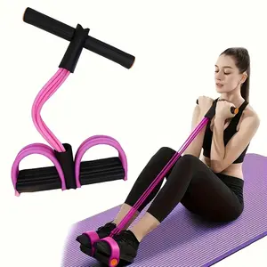 6-pipe PVC fitness pedal rope, multi-functional stretching and training equipment for abdominal, waist, arm, and leg muscle training, suitable for home exercise equipment for all users