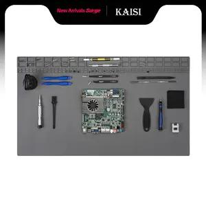 Kaisi Extra Large Soldering Mat 27.6"x15.7" Heat Resistant Silicone Workbench Pad 932°F Oversized Repair Mat for Electronics, Phone, Watch, Laptop, BGA Soldering Iron - Grey