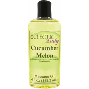 Cucumber Melon Massage Oil, Perfect for Aromatherapy and Relaxation, Preservative Free