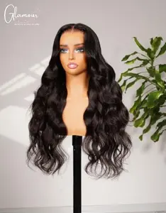 GlamourShears Glueless 13x4 YC Invisible Knots Natural Black and Natural Edges