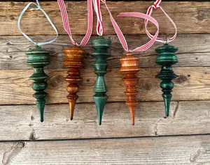 Spires- Hand Turned Wood Ornaments