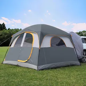 Tent for Camping, 6-Person Car Camping Tents, SUV Tailgate Tent for Outdoor, Easy Set Up with Rainfly 10'x9'x78in(H) (Gray) : Sports & Outdoors