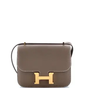 Pre-owned HERMÈS Leather Shoulder Bags Hermes Constance NM Bag Epsom 18 by Rebag