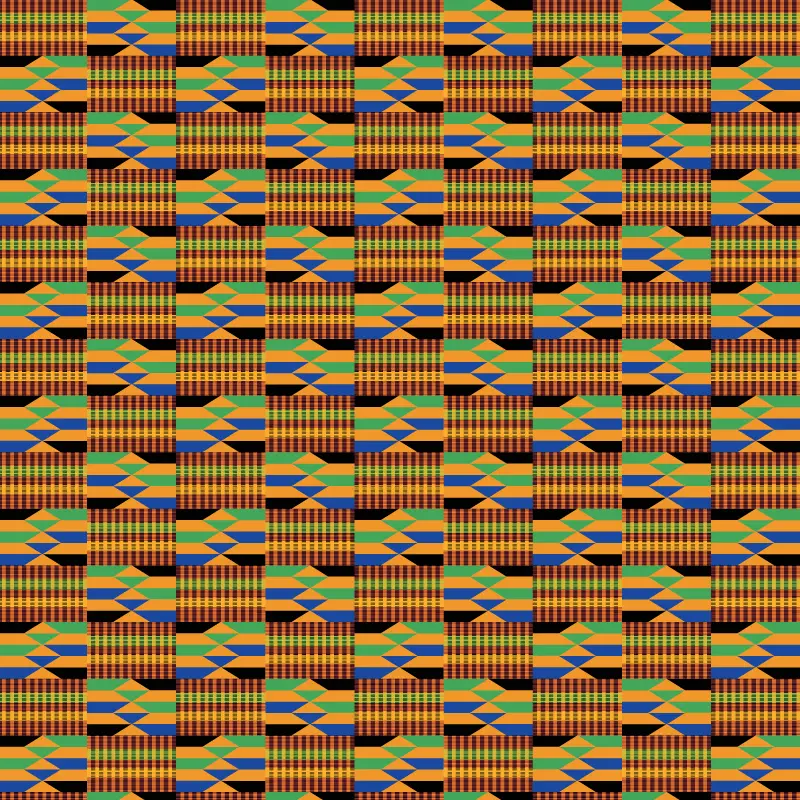 African Kente Cloth Patterned Adhesive Vinyl