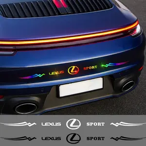 Lexus Car Reflective Decal Sticker, Colorful Body Wrap, Personalized Creative Modification, Automotive Emblem Decoration Accessories