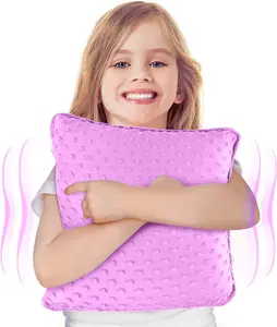 Special Supplies Sensory Vibrating Pillow for Kids and Adults 12" Plush Velvet Soft Cover with Textured Therapy Stimulation HUG TO ACTIVATE Purple