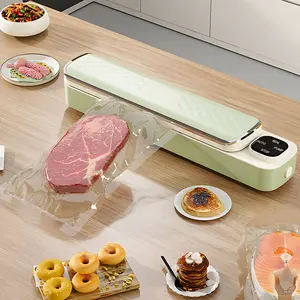 Food Saver Vacuum Sealer Machine 60KPa Suction, 3-in-1 Automatic Modes, Digital Timer, 26mm Wider Seal, 20 Vacuum Bags for Kitchen, Picnic, Travel, Food Storage, Compact Lightweight