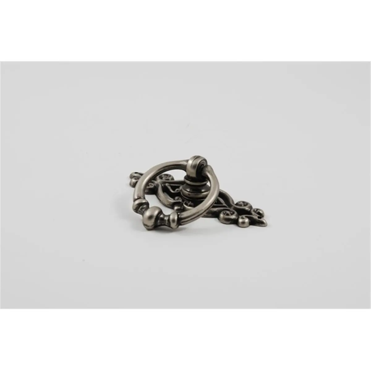 Residential Essentials 10247AP Cabinet Ring Pull with Backplate - Aged Pewter, Ring-Shaped Doorknobs for Home Door Hardware