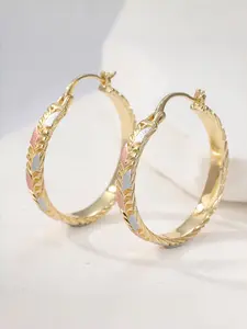 1 Pair of Retro and Simple Hand-carved Printed Round Earrings, Suitable for Daily Wear and Vacation, A Perfect Gift for The Perfect Her, Hoop Earrings