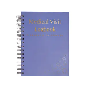 A5 Spiral Bound Medical Visit Logbook - Chronic Illness Health Journal, Doctor Appointment Tracker, Medication & Medical History Organizer Notebook with Pockets
