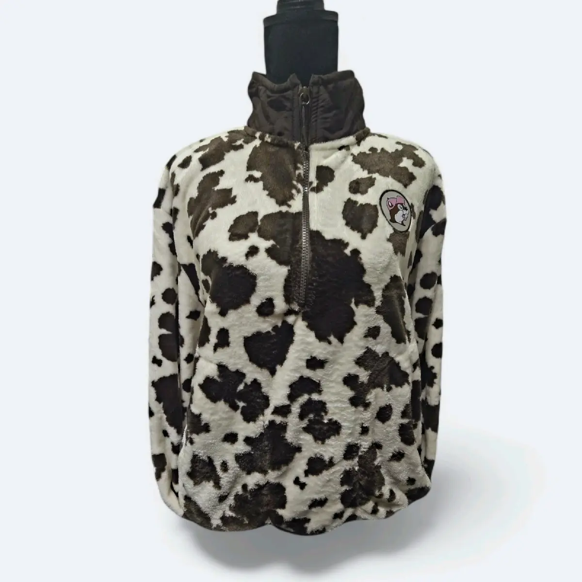 Buc-ee's Cow Hyde Fleece Pullover Womenswear