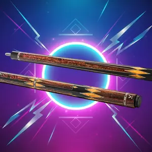 EVO MEG Pool Cue – Ember Fang | Glass Fiber Shaft, Carbon+Glass Butt, Thin Conical Taper, 12.5mm EVO Tip, 19–19.5oz, 5/16-18 Joint – Apex Predator Precision & Power