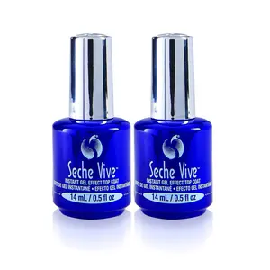 Seche Vive Gel Effect Top Coat 0.5 Ounce 2 PCS Instant Gel Effect Top Coat 14 mL / 0.5 fl oz