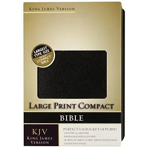 USED-The Holy Bible: King James Version Large Print Compact Black Bonded Leather by Broadman & Holman (Paperback)