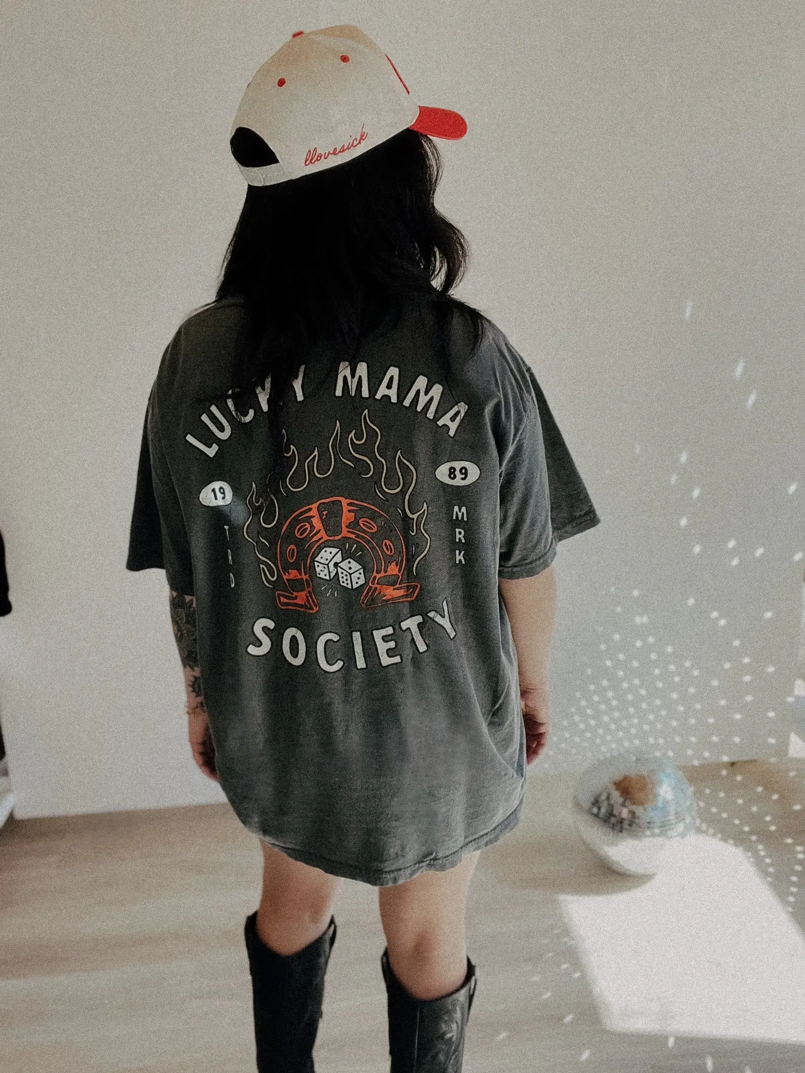 Victoria Maxwell, Womenswear Vintage Graphic Tee, Lucky Mama T-shirt, Mother’s Day Gift, Trendy mom shirt, vintage inspired graphic tee