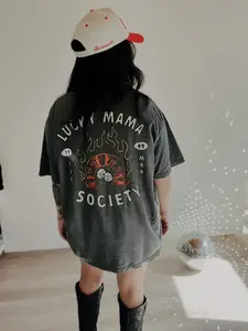 Victoria Maxwell, Womenswear Vintage Graphic Tee, Lucky Mama T-shirt, Mother’s Day Gift, Trendy mom shirt, vintage inspired graphic tee