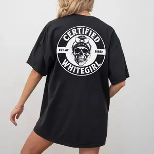 Certified Whitegirl Shirt, Edgy Skull Print Urban Style Hoodie, Dark Aesthetic Street Fashion T Shirt, Women Sweatshirt , Unisex Sweater Pullover Tee