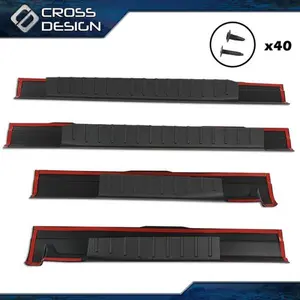 CROSSDESIGN Rocker Panel Protector Guard Covers Fit For 09-14 Ford F-150 Crew Cab Pickup