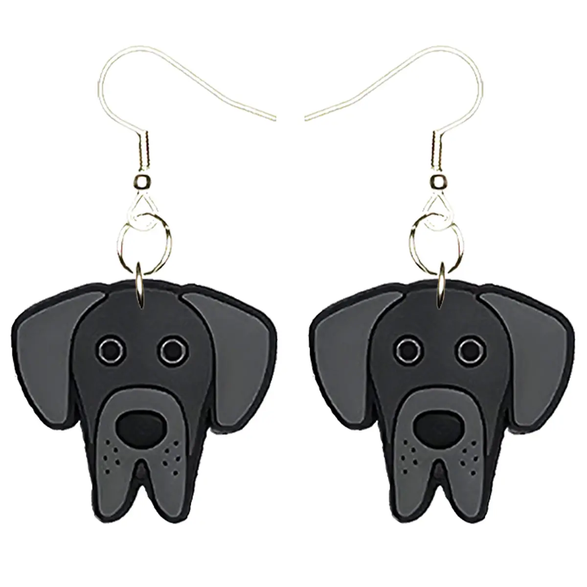 Great Dane Dog Puppy Earrings Hypoallergenic Silver Plated Fishhooks Hypoallergenic Yazzle Dazzle Woof Bark