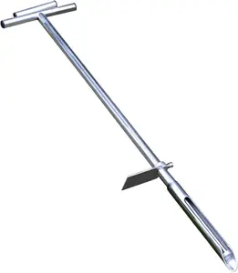 40 Inches Stainless Soil Sampler Probe with Ejector Foot Pedal Reusable Sample Bag, Soil Test Kits for Lawn Farm Soil Sampling