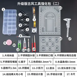 Crystal Beading Kit DIY Bracelet Material Pack Bead Stringing Tool Set