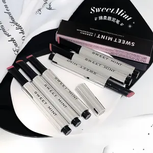Soft Lip Mud Stick – Velvet Matte Finish, Low Saturation Nude Colors, Transfer-Proof & Non-Stick Cup, Blurred Lip Effect, Lightweight, Long-Lasting Lip Pen
