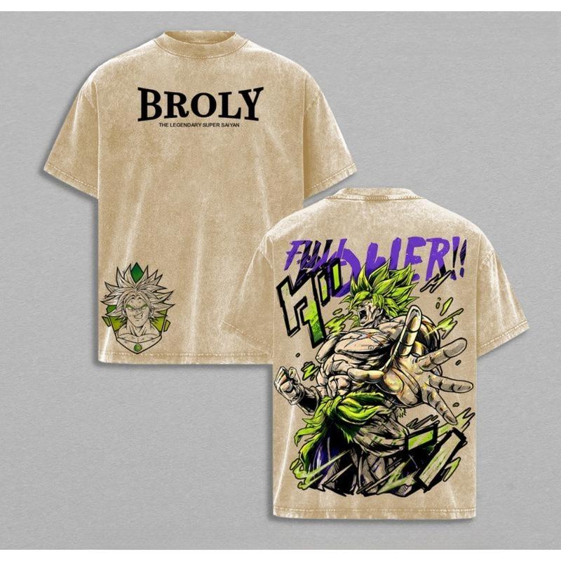Broly The Legendary T-Shirt Anime Vintage Washed Graphic Tee DBZ Streetwear Heavy Cotton Shirt for Anime Fans Men Women Gym Pump Cover，Anime fans, Dragon Ball anime merchandise