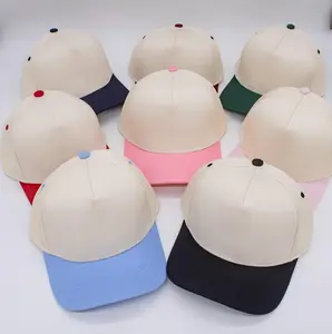 Two-Tone Canvas Trucker Hat: Vintage Style Snapback Baseball Cap