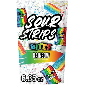 SOUR STRIPS Bites Rainbow Flavored Chewy Candy Bag, 6.35 oz
