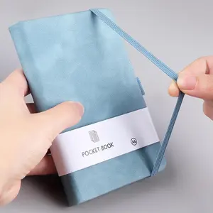 A7 Pocket Notebook, Soft Cover Notebook, 1 Count Mini Notebook with Pen Holder, Portable Diary Notebook, Stationery Supplies for Home School Office, Travel Diary Notebook