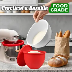 Silicone Liner Food Grade for Kitchenaid Stand Mixer, Mother‘s Day Gifts Practical Durable Reusable Versatile 5 Liter Bowl Insert for KITCHEN AID Mixers KSM150 Tilt-Head 5 Qt Models Non-Stick Surface Easy Cleaning White Red Black Blender Utensils Storage