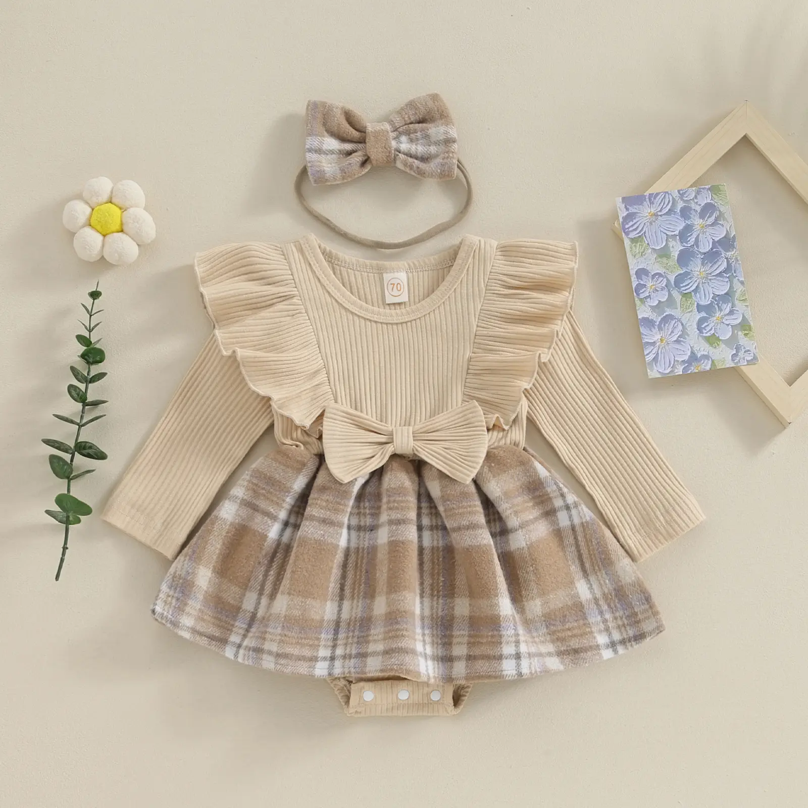 navy blue dress for baby girl Amazon.com: SHUING Infant Baby Girl Fall Winter Outfit Set Plaid Romper  Dress Ruffles Long Sleeve Onesie Jumpsuit with Bow Headband (Beige, 6-9  Months): Clothing, Shoes & Jewelry main image 0