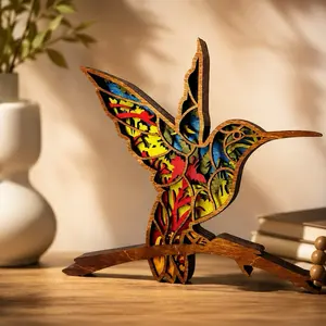 Wooden hummingbird handcrafted