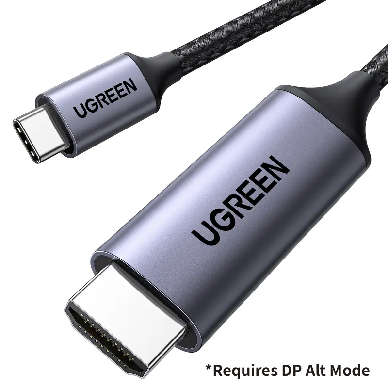 UGREEN Unidirectional USB C to HDMI 2.0 Cable 4K@60Hz 6.6FT | Thunderbolt 4/3, Home and Office, Compatible with iPhone 17 Pro Max, MacBook Pro Air iPad Pro, XPS, Galaxy S26, Steam Deck（For Phones with DP Alt Mode）