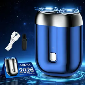2026 Upgrade Mini Dual-Head Shaver – Portable, USB-C Fast Charging, Fully Washable – Ideal for Home, Car & Travel (Blue)